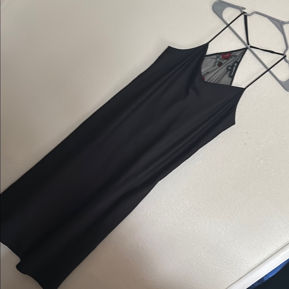 Sexy Silky Nightgown Slip with Embroidery Roses